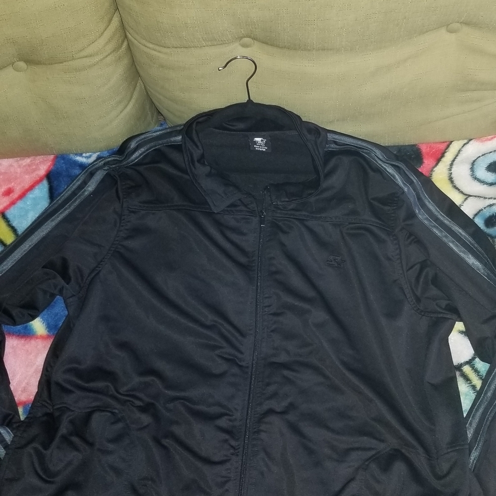 Black starter jacket